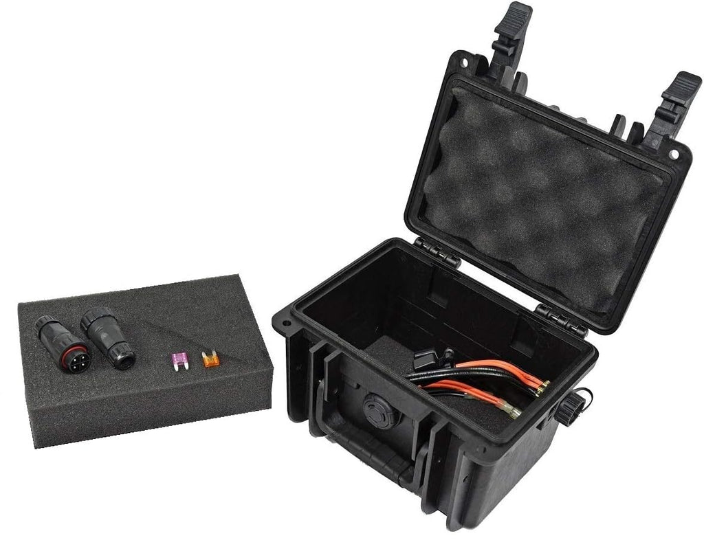 Elephant B100S4 Kayak Battery Box Waterproof Battery Enclosure for Powering GPS, Fish Finders, Led Lights, Aerator pump (4 pin Single)