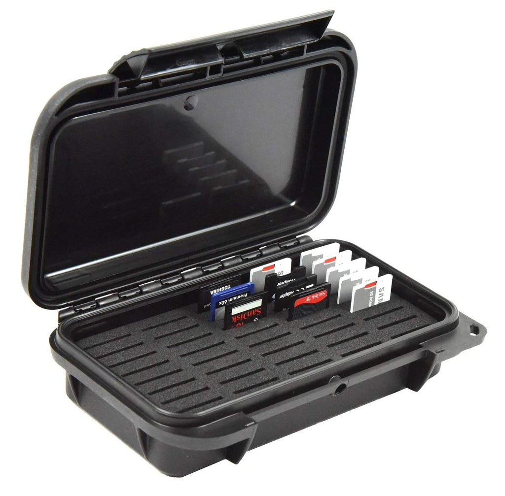 Elephant® Waterproof Dust-Proof Professional High Capacity 40 SD SDXC SDHC Memory Card Protective Case ELSD-40BB Black