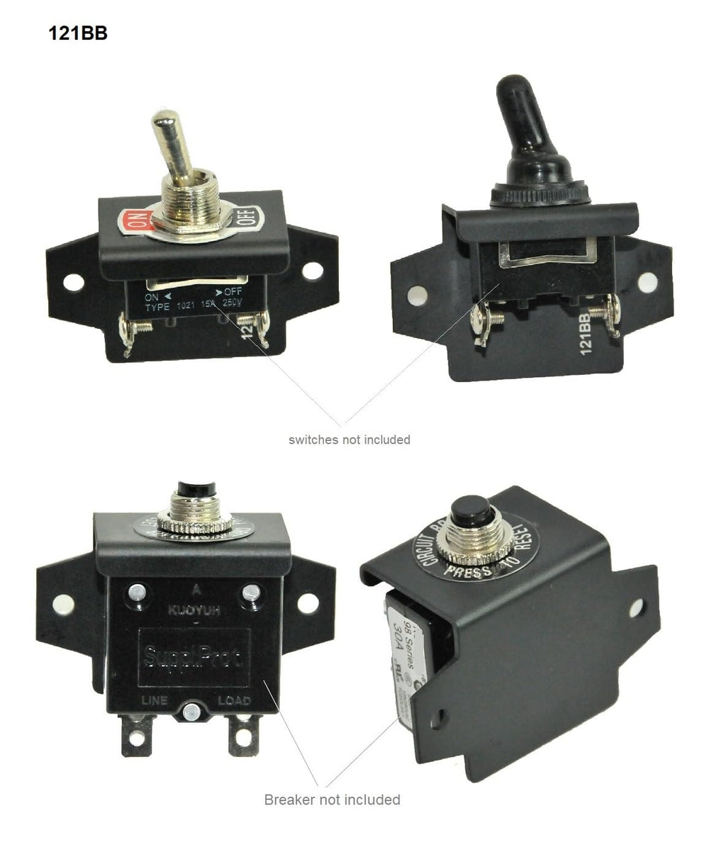 Bracket for Panel Mount Electrical Components Like Push Button Circuit Breaker ,Toggle Switch, Led Indicator Panel Mount Connector, Fuse and More, 121BB