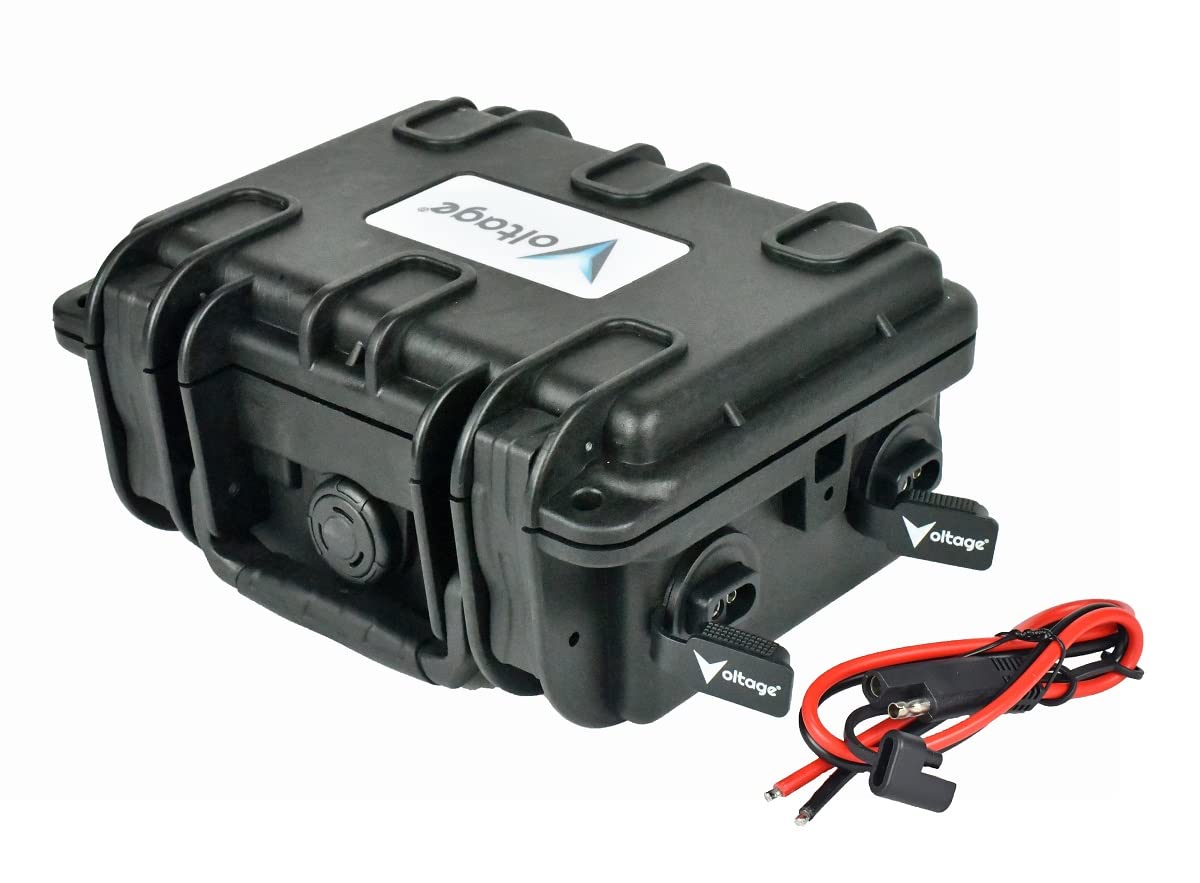Voltage Waterproof Battery Box Enclosure with SAE Connector for 12V 9ah, 12V 8ah or Lithium 12V 10ah Batteries Kayak Fishfinder, GPS, Lighting and Outdoor Solar Systems