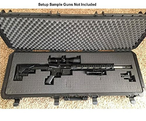 Waterproof Rifle Hard Case Elephant Elite EL4305W 43" With Pre-Cubed Foam and Wheels for Hunting Long Rifle Shootgun with Magazines, Accessories or Handgun, Watertight Hard Plastic case