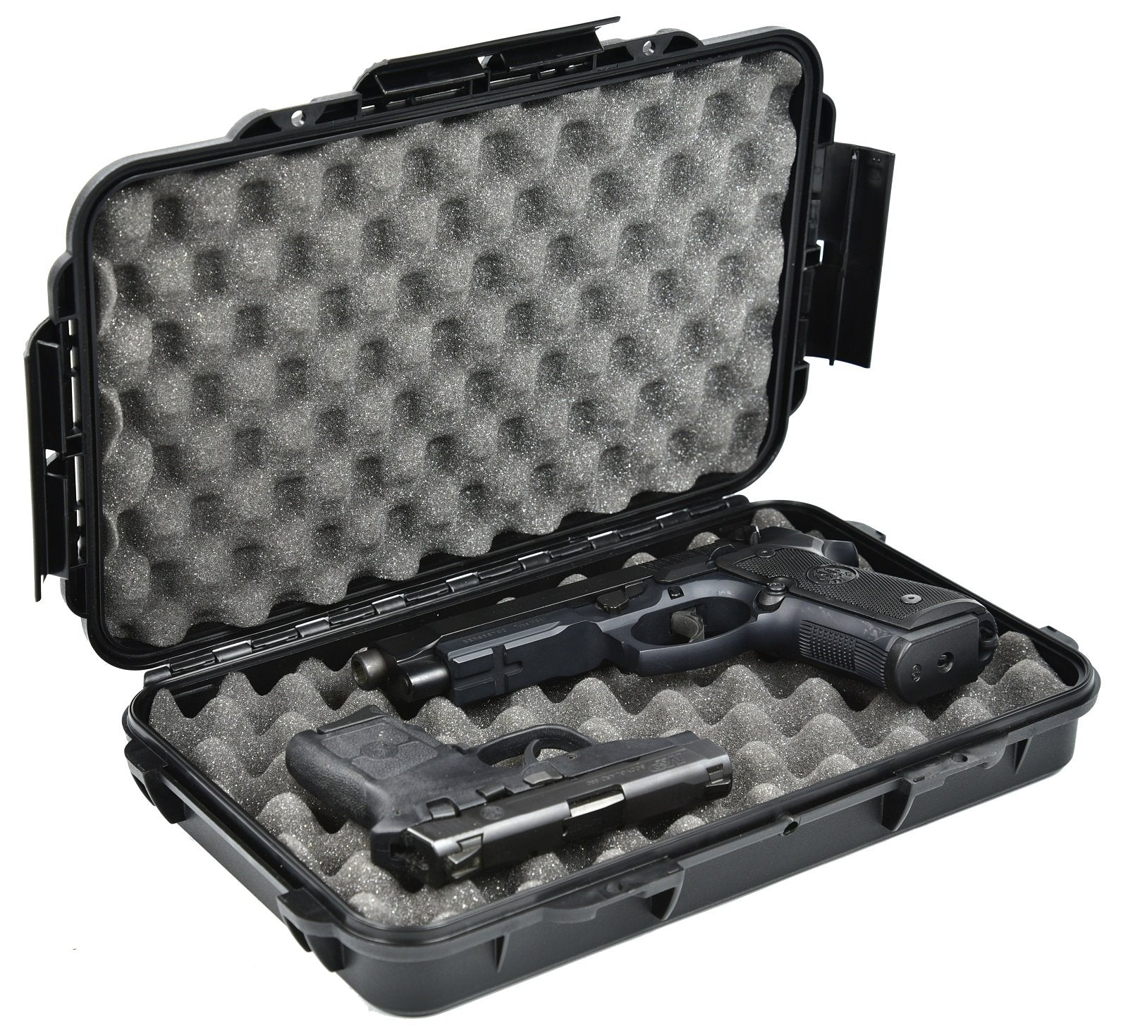 Waterproof Handgun Case Pistol Gun Case with Convoluted Foam The Elephant Elite EL012 Recommended for Guns 12" Inches or Smaller fits 2 Guns or 1 Gun with Magazine