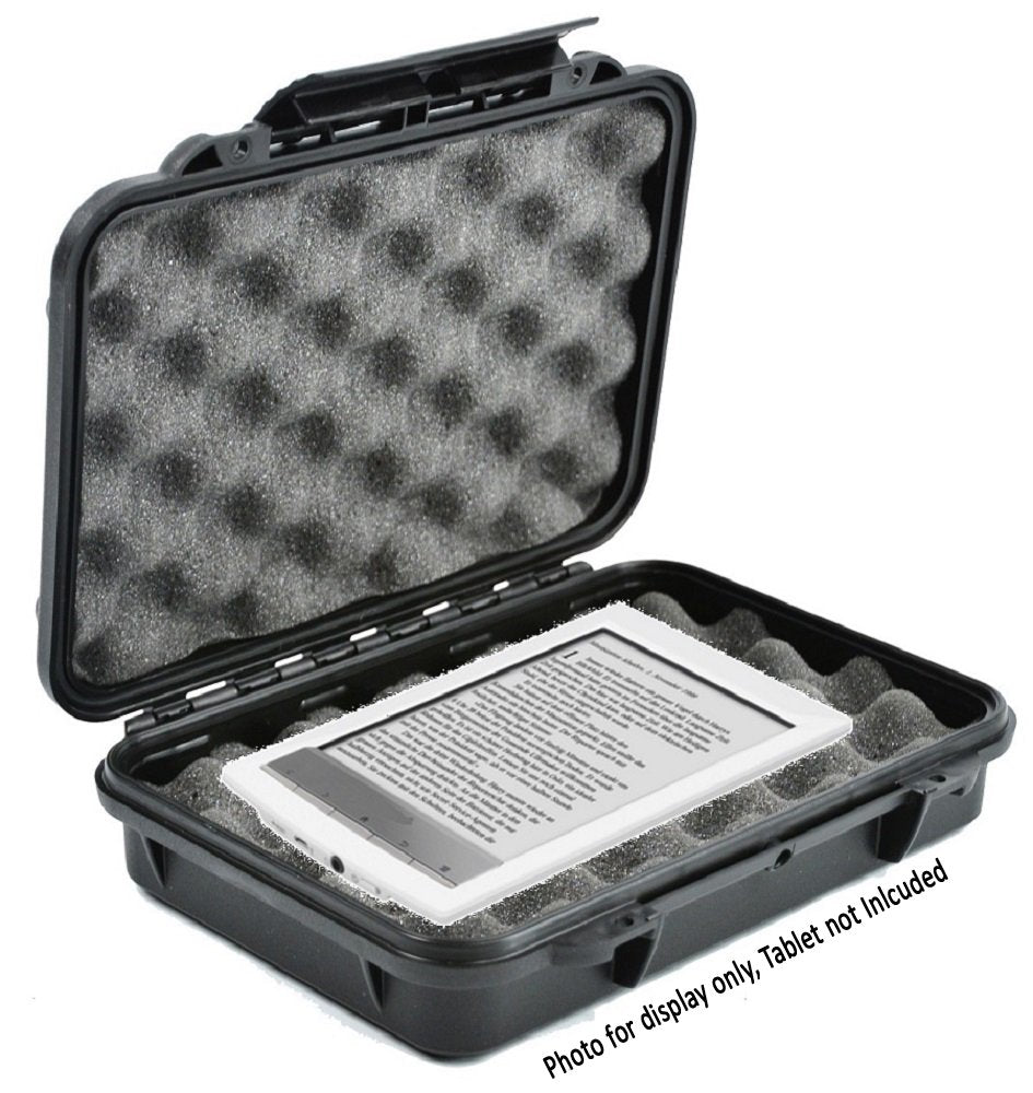 Waterproof E Book Reader and Tablet Case Hard Case Elephant Elite EL008 Universal for iPad Mini, Kindle 6", E Ink, Paperwhite, Fire 6" HD or Any Reader or Tablet of 8" X 5.25" or Smaller