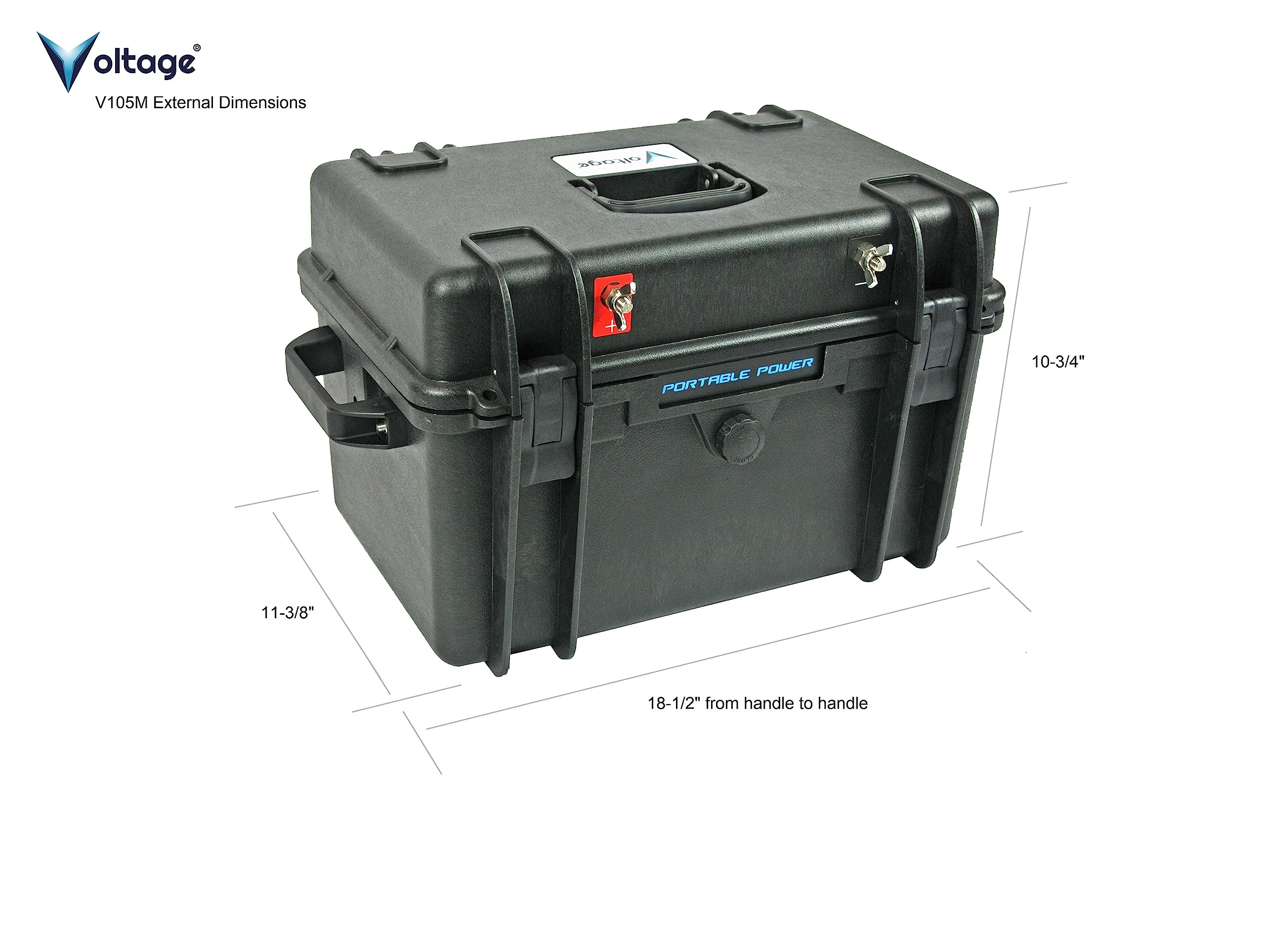 Trolling Motor Waterproof Battery Box for Group 24-27-31 Batteries and 12V 100AH Lithium, for Boating,Camping, Solar, Trailer and Much More.