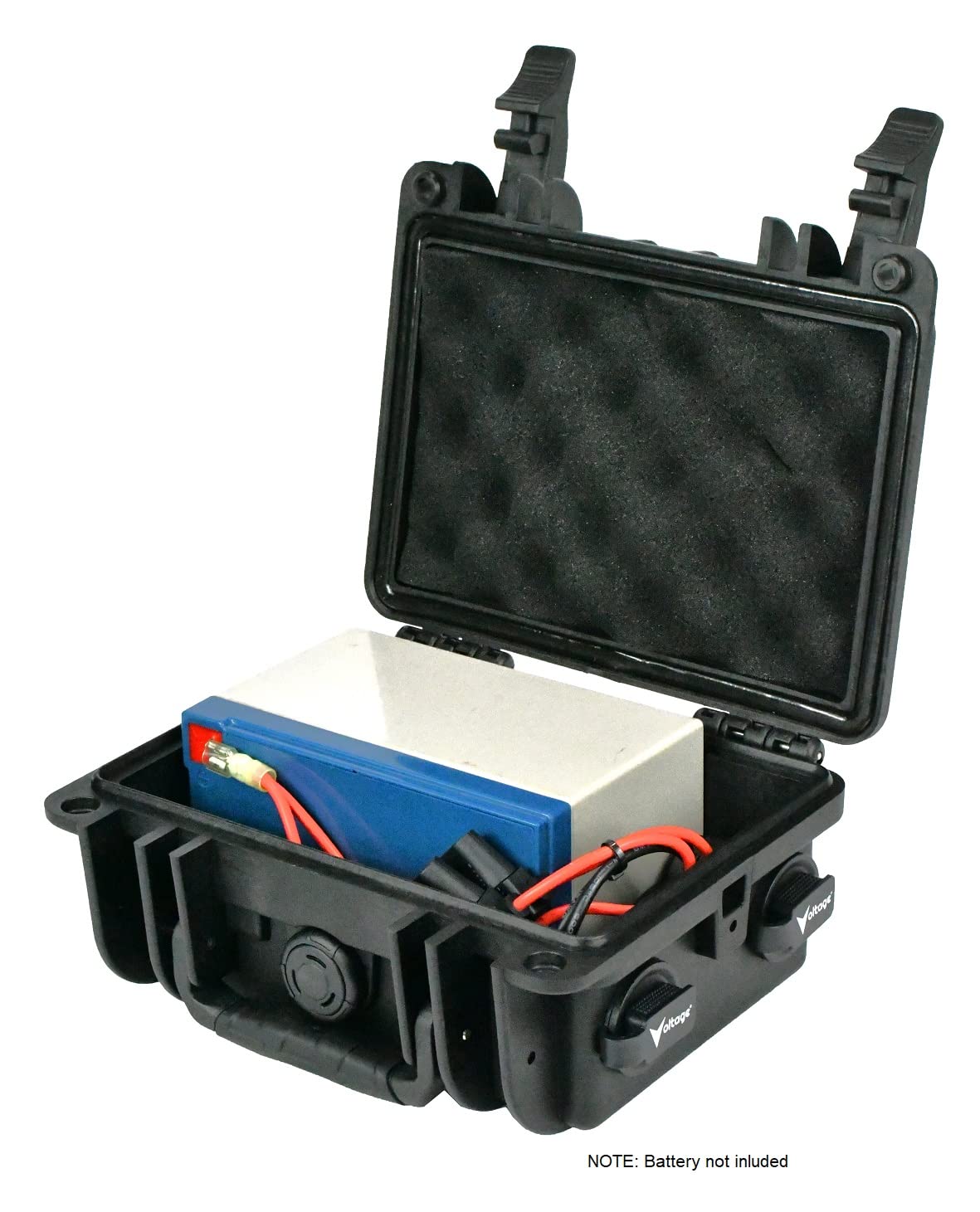 Voltage Waterproof Battery Box Enclosure with SAE Connector for 12V 9ah, 12V 8ah or Lithium 12V 10ah Batteries Kayak Fishfinder, GPS, Lighting and Outdoor Solar Systems