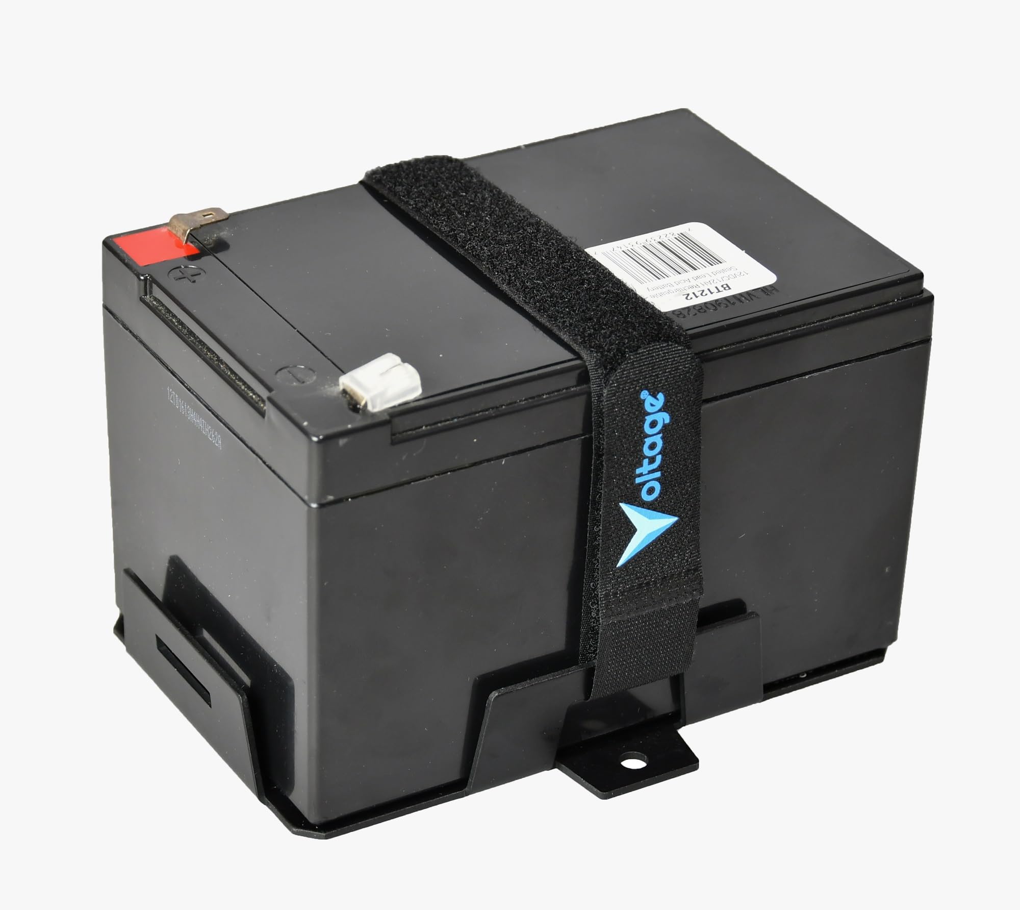 Voltage Small Battery Tray for 12V 15AH, 12V 12AH,12V 9AH, 12V 8AH, 12V 7AH,12V 6AH, 6V 7AH, 6V 12AH, YTX7B-BS, YTX9-BS, YTX14BS Batteries and More. Battery Mount with Hold Down Strap VT-100