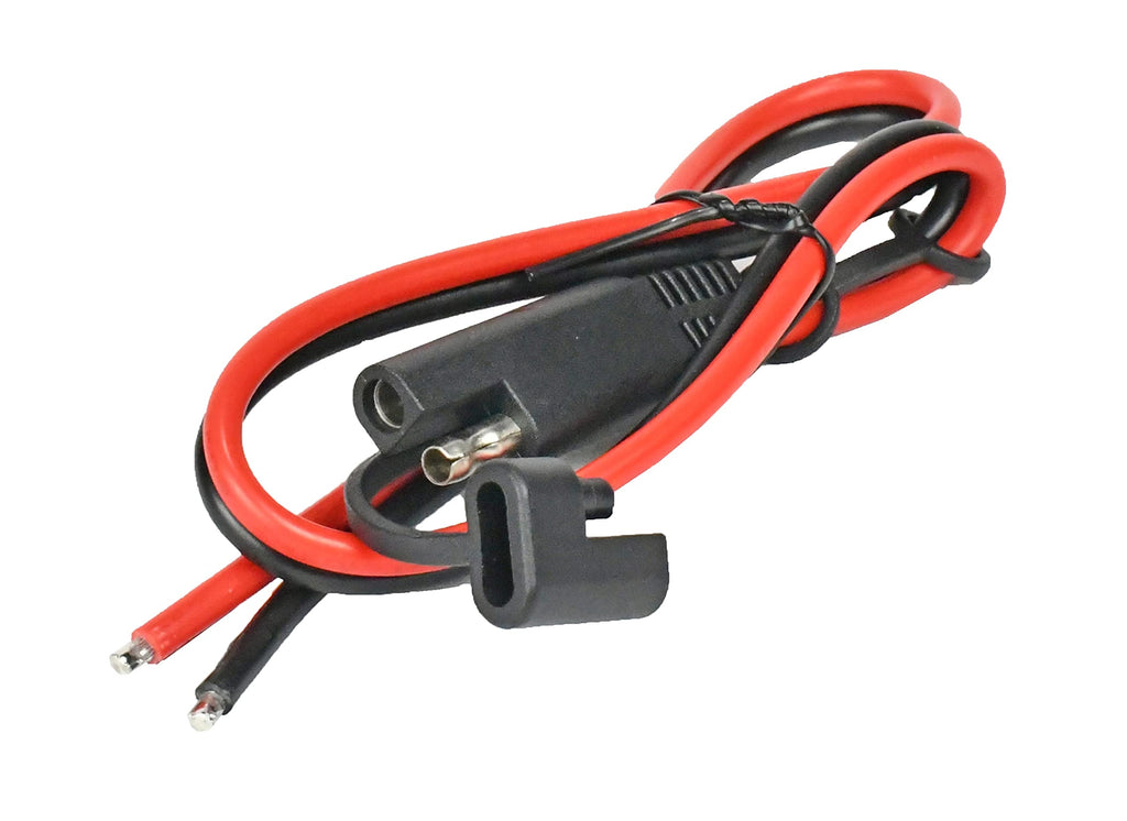 SAE Connector Extension Cable with Cap, 12AWG 18" SAE Quick Connector Disconnect Plug SAE Marine and Automotive Extension Cable, Solar Panel SAE Plug 1-1/2 ft