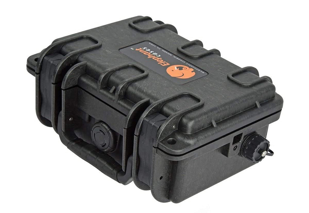 Elephant B095S4 Kayak Battery Box Waterproof Battery Enclosure for Powering GPS, Fish Finders, Led Lights, Aerator Pump (4 pin Single)