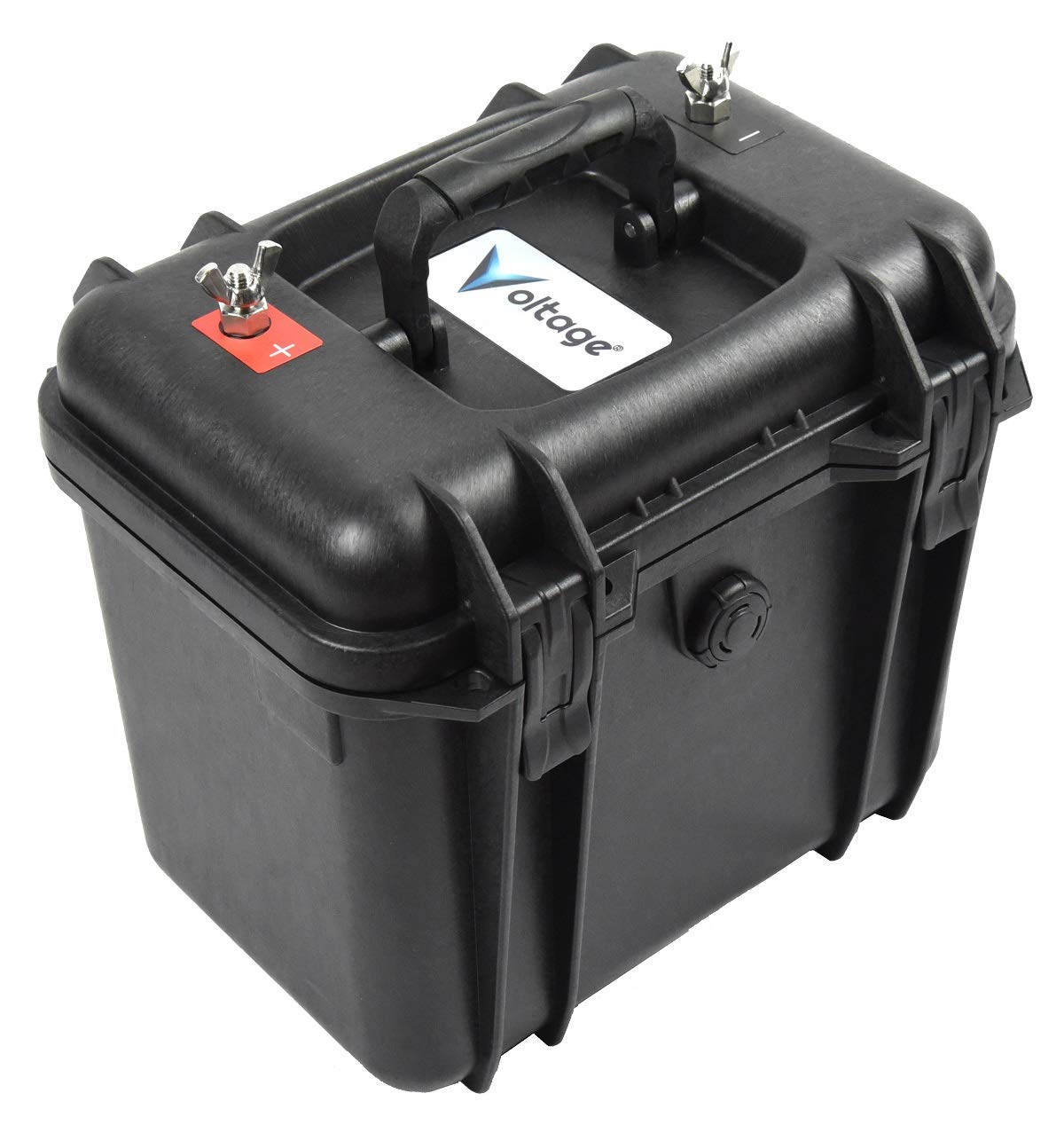 Voltage V55-PF Wateproof Battery Box Enclosure for 12V 55ah and 12v 50AH Lithium AGM and Sealed Lead batteries , good for Kayak fishing, Trolling motor battery box, small Boat or Solar Power Backup