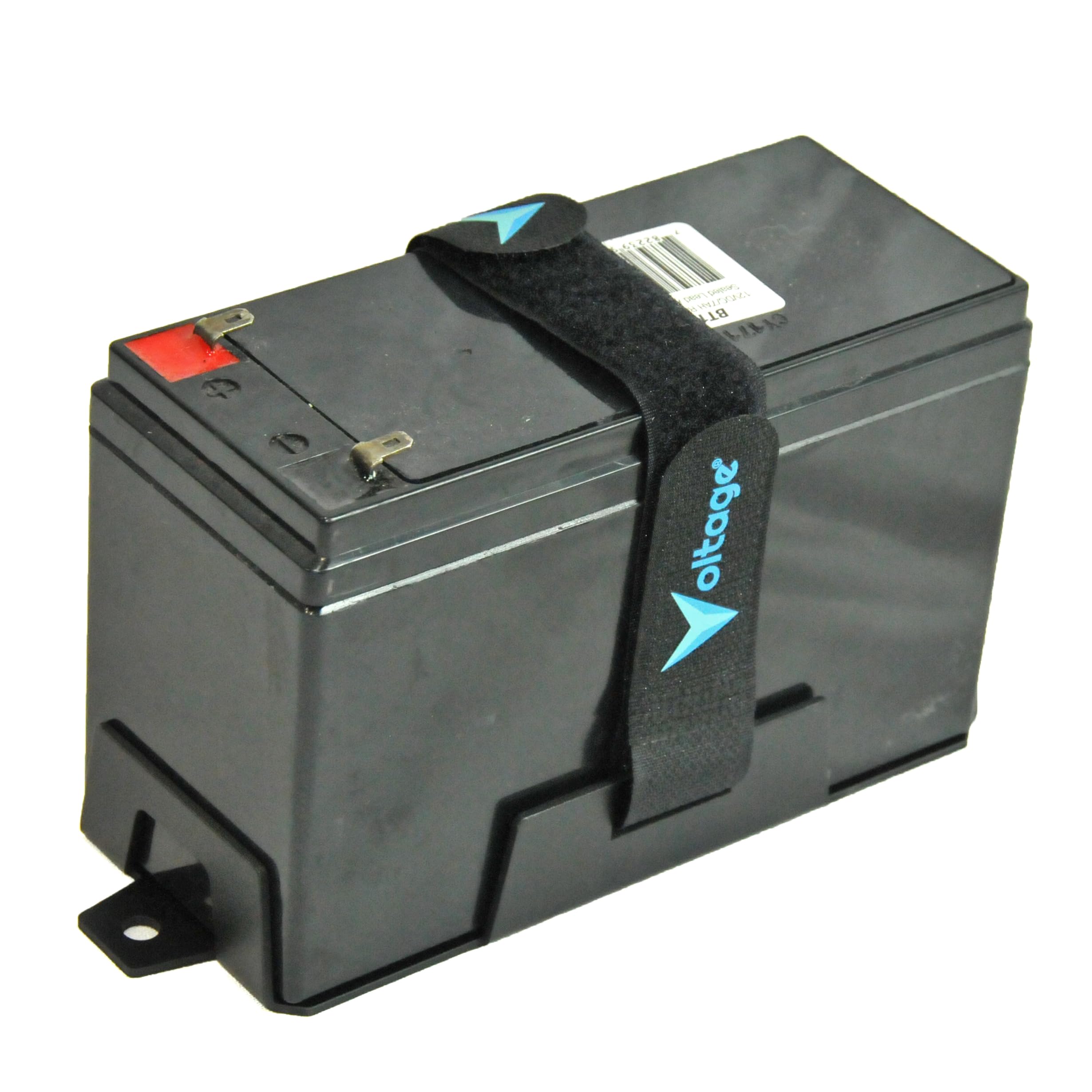 Voltage Small Battery Tray for 12V 10AH, 12V 9AH,12V 8AH, 12V 6AH, 6V 7AH, 6V 12AH, YT7B-BS Batteries and More. Battery Mount with Hold Down Strap VT-90