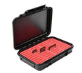 Waterproof Dust-Proof 48 SD / 36 CF, CFxpress or XQD High Capacity Professional Memory Card Protective Case EL4836MR Red Foam on Black Hard Case