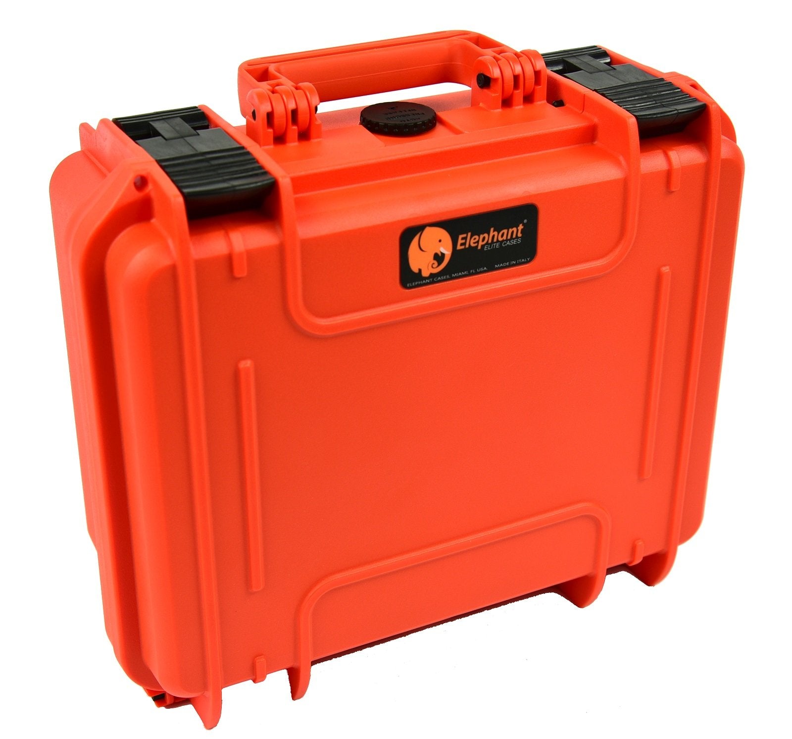 Elephant Elite EL1606 Orange Case with Foam for Action, Mirrorless and D-SLR Cameras, Gopro Video and Equipment, Guns, Waterproof Hard Plastic Case