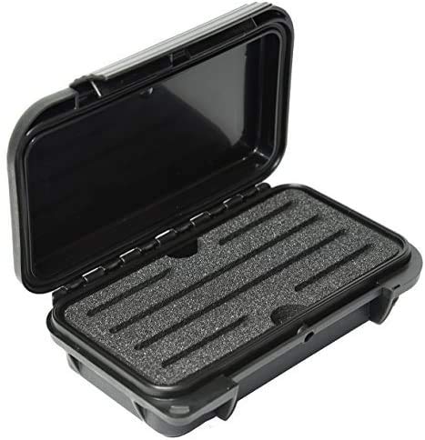 Waterproof Micro SD Memory Card Case ELMSD-52BB Black on Blacl Micro SD Hard Case with Custom Foam for 52 Micro SD Cards Storage Protector Case Pouch