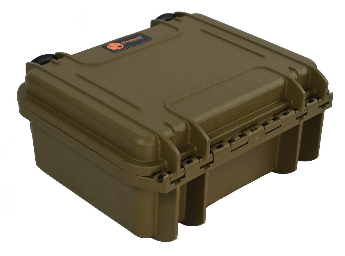 Waterproof Pistol Hand Gun Case Elephant Elite EL1105 Sahara Green Pistol case for Full Size Beretta Ruger Smith & Wesson Sig Sauer Taurus Kimber Glock and Many More