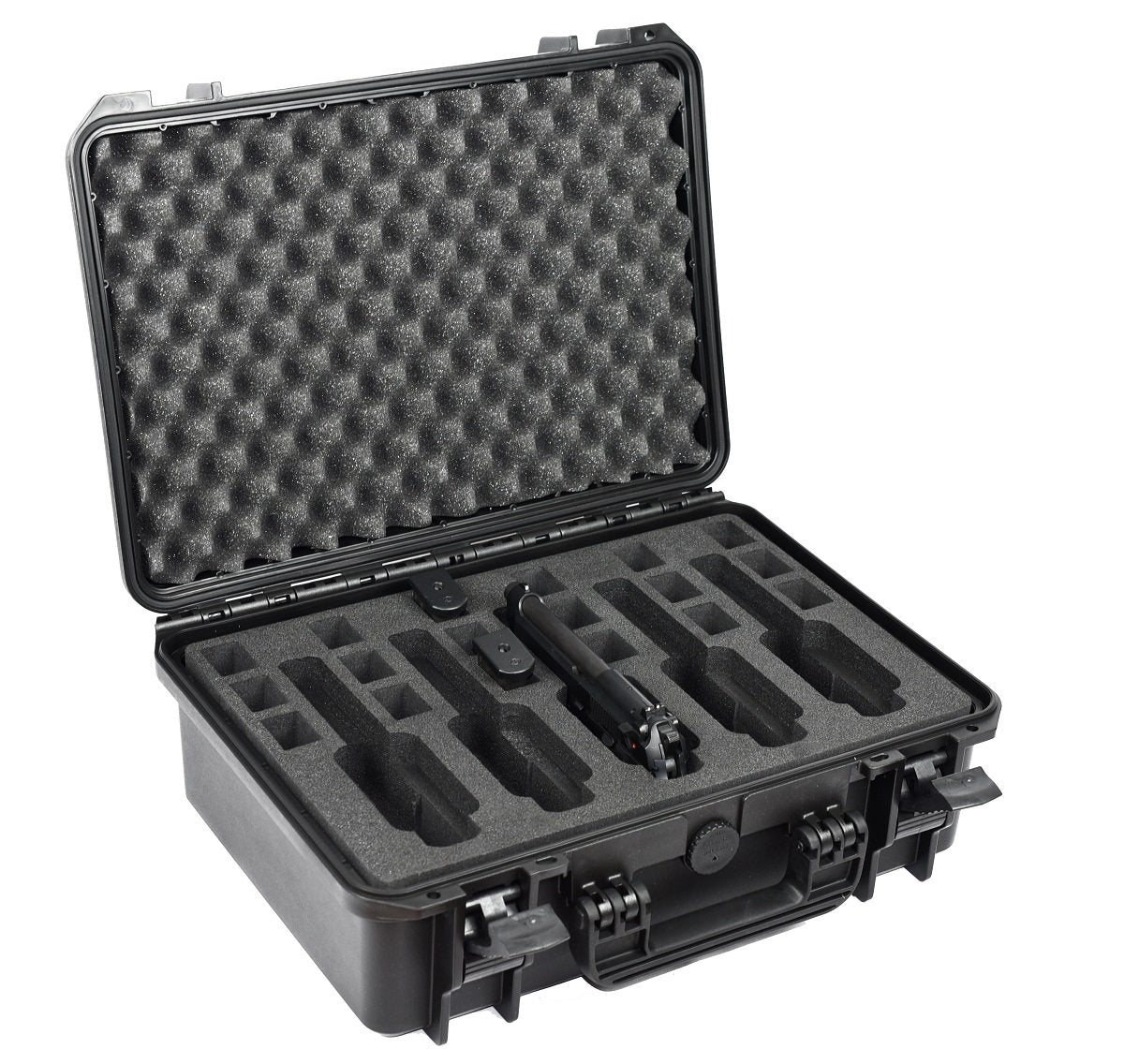Elephant EL5G 5 Guns Pistol Hard Case Waterproof dust-Proof TSA Approved Multiple Gun case (Black)