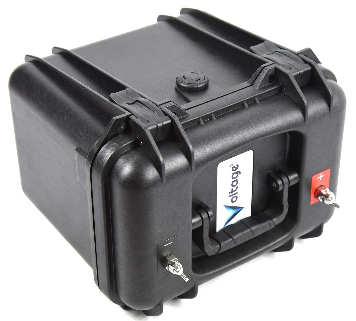 Voltage V55-PF Wateproof Battery Box Enclosure for 12V 55ah and 12v 50AH Lithium AGM and Sealed Lead batteries , good for Kayak fishing, Trolling motor battery box, small Boat or Solar Power Backup