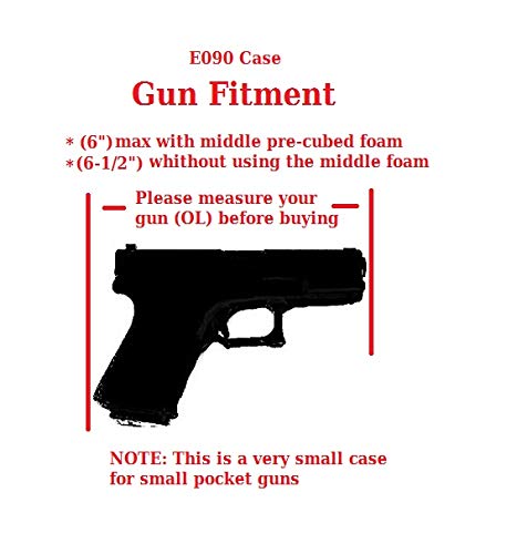 Elephant Concealed Carry Small/Mini Handgun Hard Case E090 for Any Small Pocket Gun Under 6" of Overall Length or Smaller