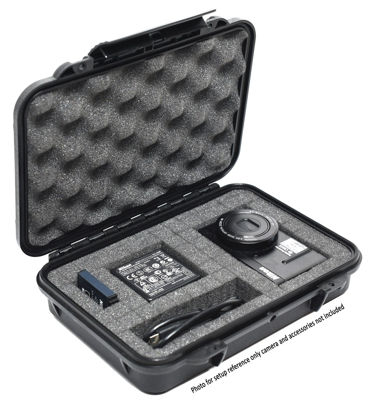 Point and Shoot Camera Case Waterproof Hard Compact Camera Case Elephant EL008 with Pre-Cubed Foam