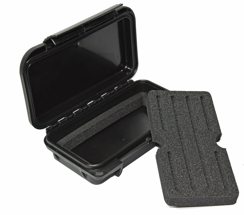 Waterproof Micro SD Memory Card Case ELMSD-52BB Black on Blacl Micro SD Hard Case with Custom Foam for 52 Micro SD Cards Storage Protector Case Pouch