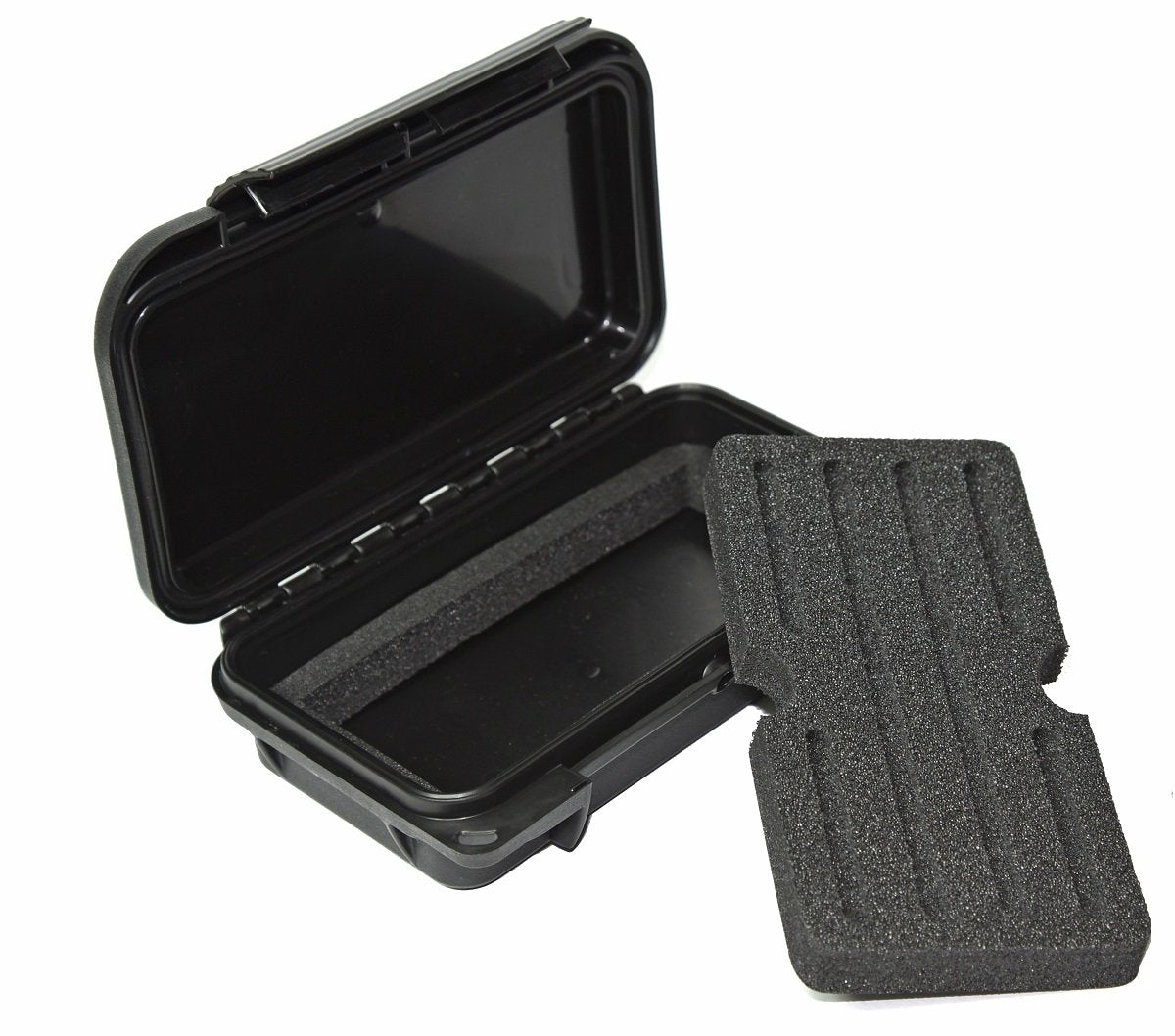 Waterproof Micro SD Memory Card Case ELMSD-52BB Black on Blacl Micro SD Hard Case with Custom Foam for 52 Micro SD Cards Storage Protector Case Pouch