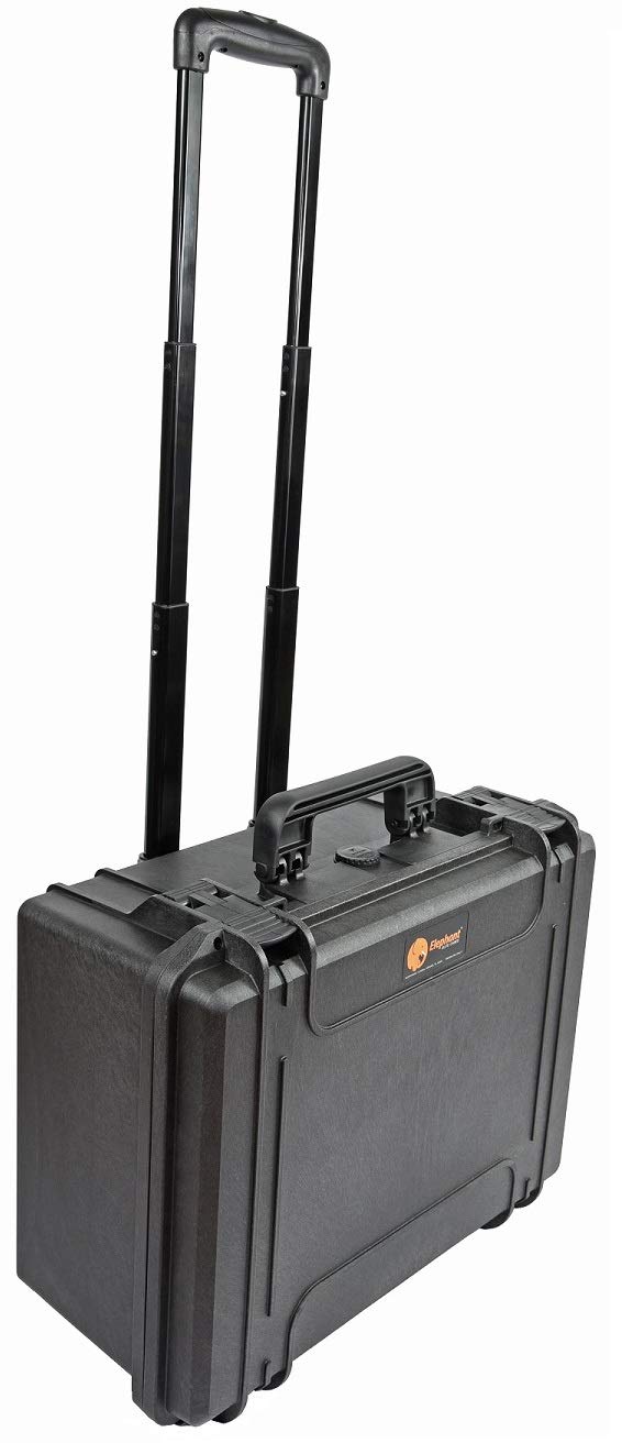 Waterproof Hard Case 19" x 16" x 10" with Pre-Cubed Foam, Wheels and Telescopic Handle, Lightweight, Dust Proof Elephant EL1808W