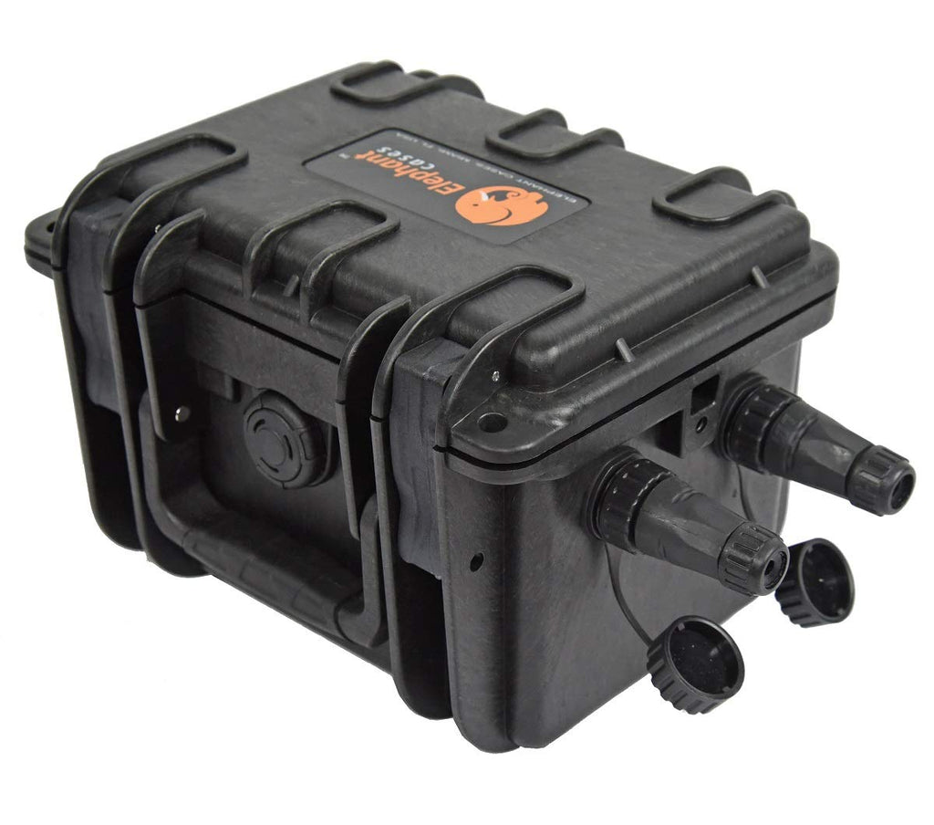 Elephant B100D2 Kayak Battery Box Waterproof Battery Enclosure for Powering GPS, Fish Finders, Led Lights, Aerator Pump (2 pin Dual)