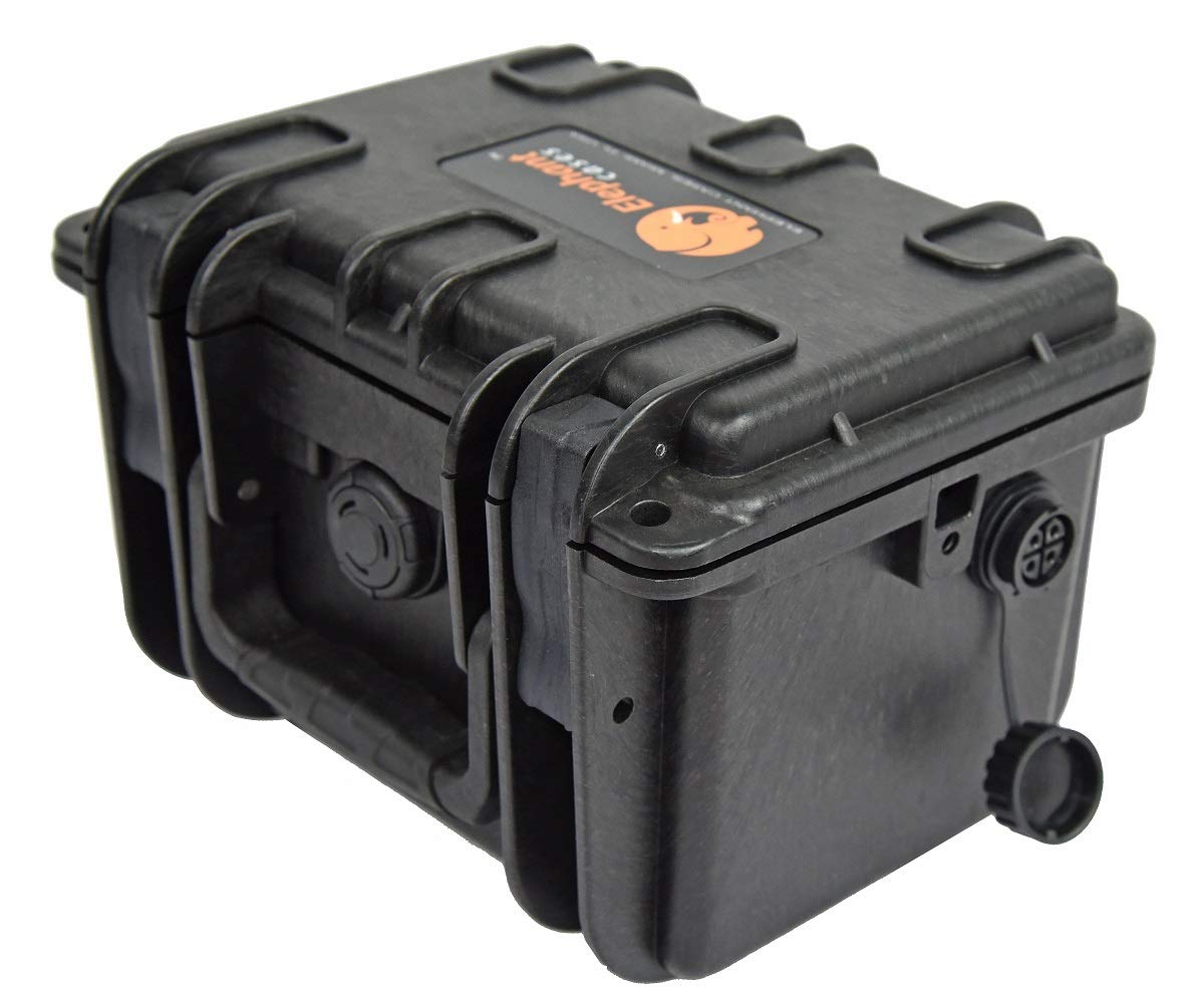 Elephant B100S4 Kayak Battery Box Waterproof Battery Enclosure for Powering GPS, Fish Finders, Led Lights, Aerator pump (4 pin Single)