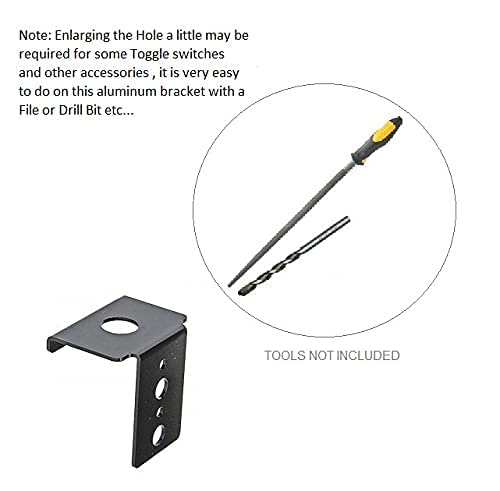 Bracket for Panel Mount Electrical Components Like Push Button Circuit Breaker , Toggle Switch, Led Indicator Panel Mount Connector, Fuse and More