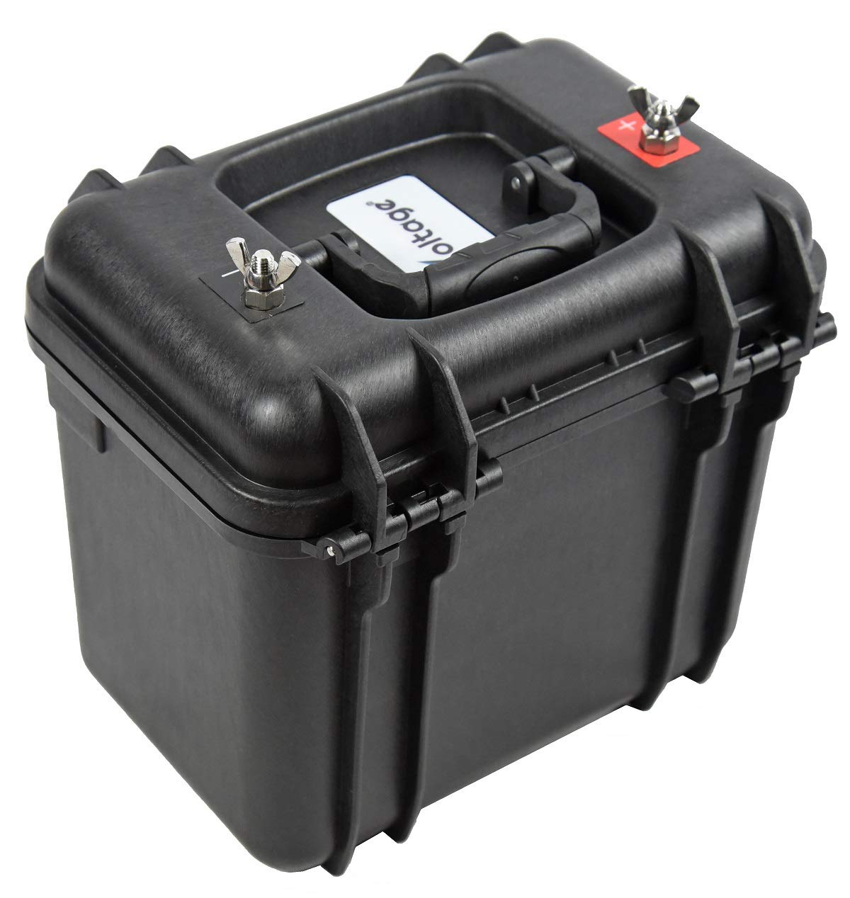 Voltage V55-PF Wateproof Battery Box Enclosure for 12V 55ah and 12v 50AH Lithium AGM and Sealed Lead batteries , good for Kayak fishing, Trolling motor battery box, small Boat or Solar Power Backup