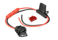 SAE Panel Mount Connector Socket with Maxi Fuse Waterproof SAE Quick Connect for Kayak, Boat, Solar Panel, Flush Mount 10AWG 18" V-SAE1060M