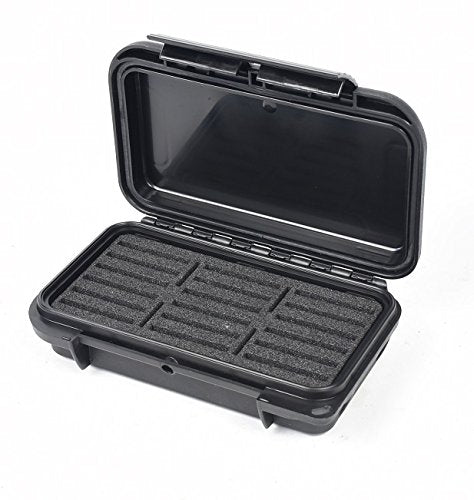 Elephant Cases CF XQD Card Holder Case ELCF-18BB Black on Black Waterproof IP67, Dust-Proof, Fits 18 CF or XQD and 4 SD Cards