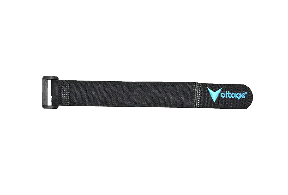 5 Voltage® Cable ties organizer strap hoop and loop for cable management black nylon indoor outdoor cinch with plastic buckle