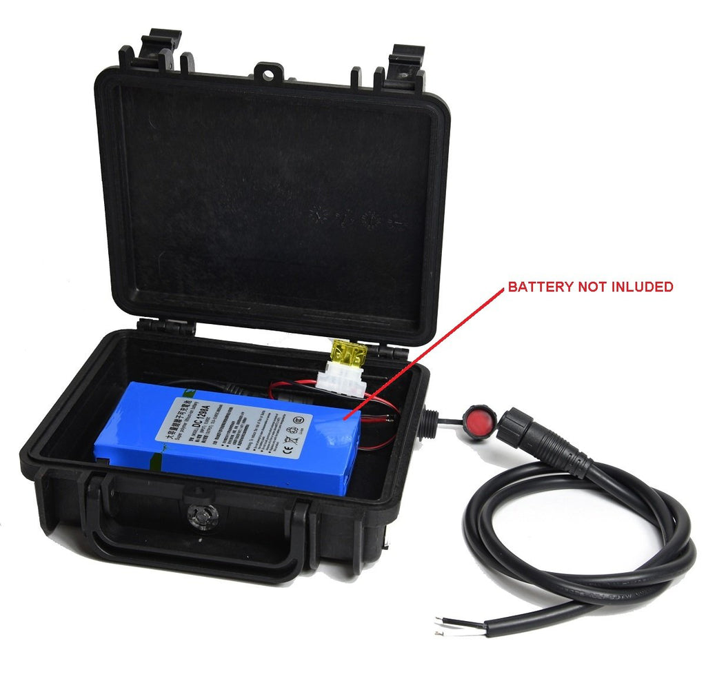 Elephant B20-Li Compact Custom Made Kayak Battery Box Enclosure for Li-ion Portable Battery Packs up to 20aH, Boat Waterproof Battery Case for Powering GPS, Fish Finders, Led Lights, Aerator Pump +