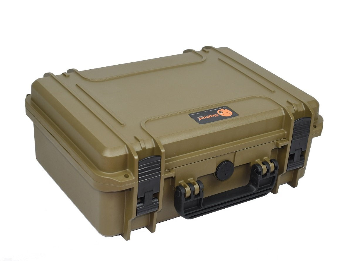 Elephant EL5G 5 Guns Pistol Hard Case Waterproof dust-Proof TSA Approved Multiple Gun case (Sahara Green)