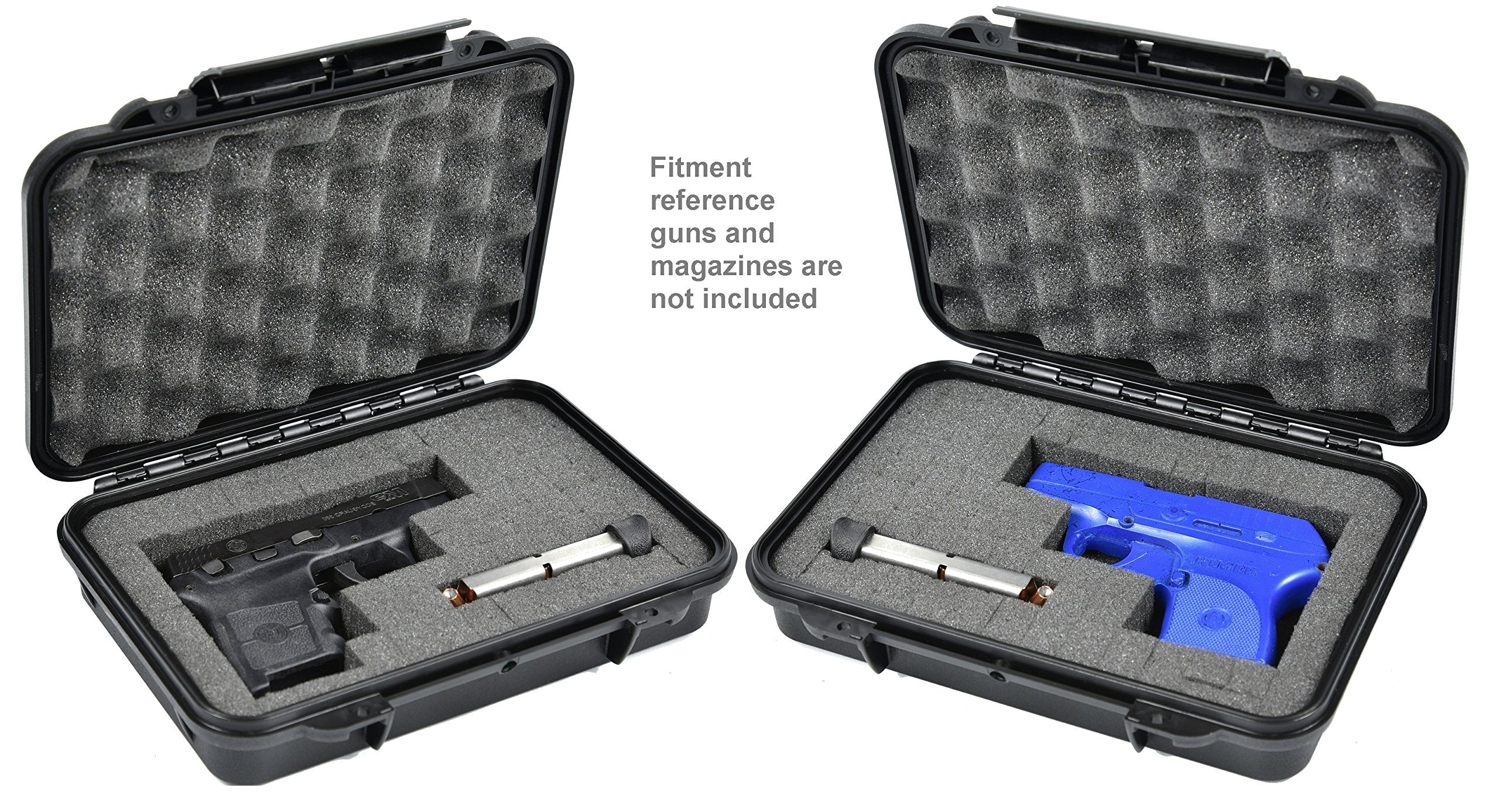Pistol Case Handgun Hard case Elephant Elite EL008 with Pre-Cubed Foam, Waterproof Concealed Carry