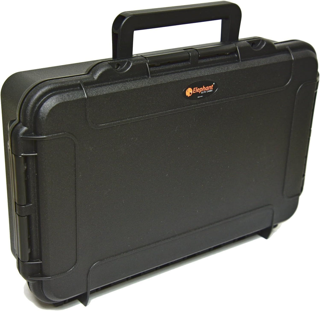Elephant Cases Waterproof Hard Case Super Lightweight design 12-1/4 L x 7-1/2 W x 3-1/8 H in, built in Pressure Equalization Valve, Empty