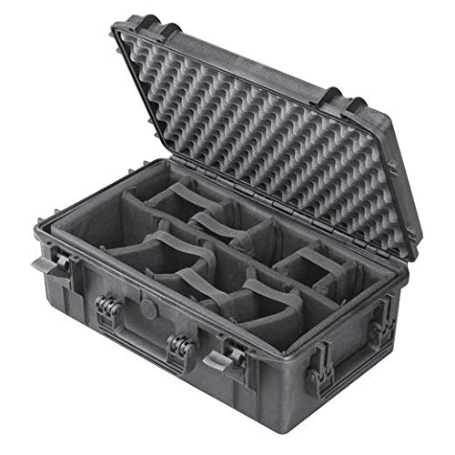 Elephant EL2007WP Case with Padded Dividers Waterproof IP67 Carry-on Hard Waterproof case with Wheels and Telescopic Handle