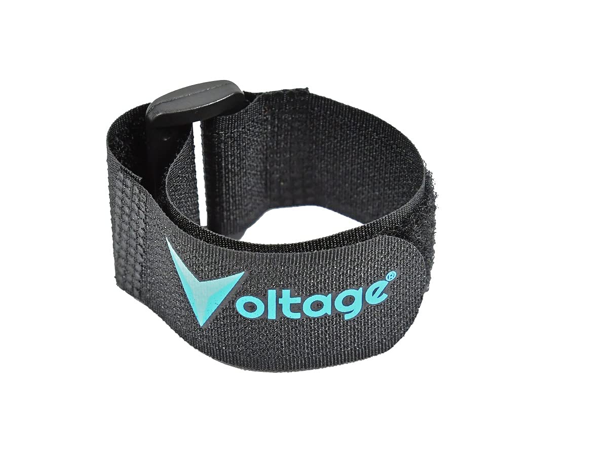5 Voltage® Cable ties organizer strap hoop and loop for cable management black nylon indoor outdoor cinch with plastic buckle