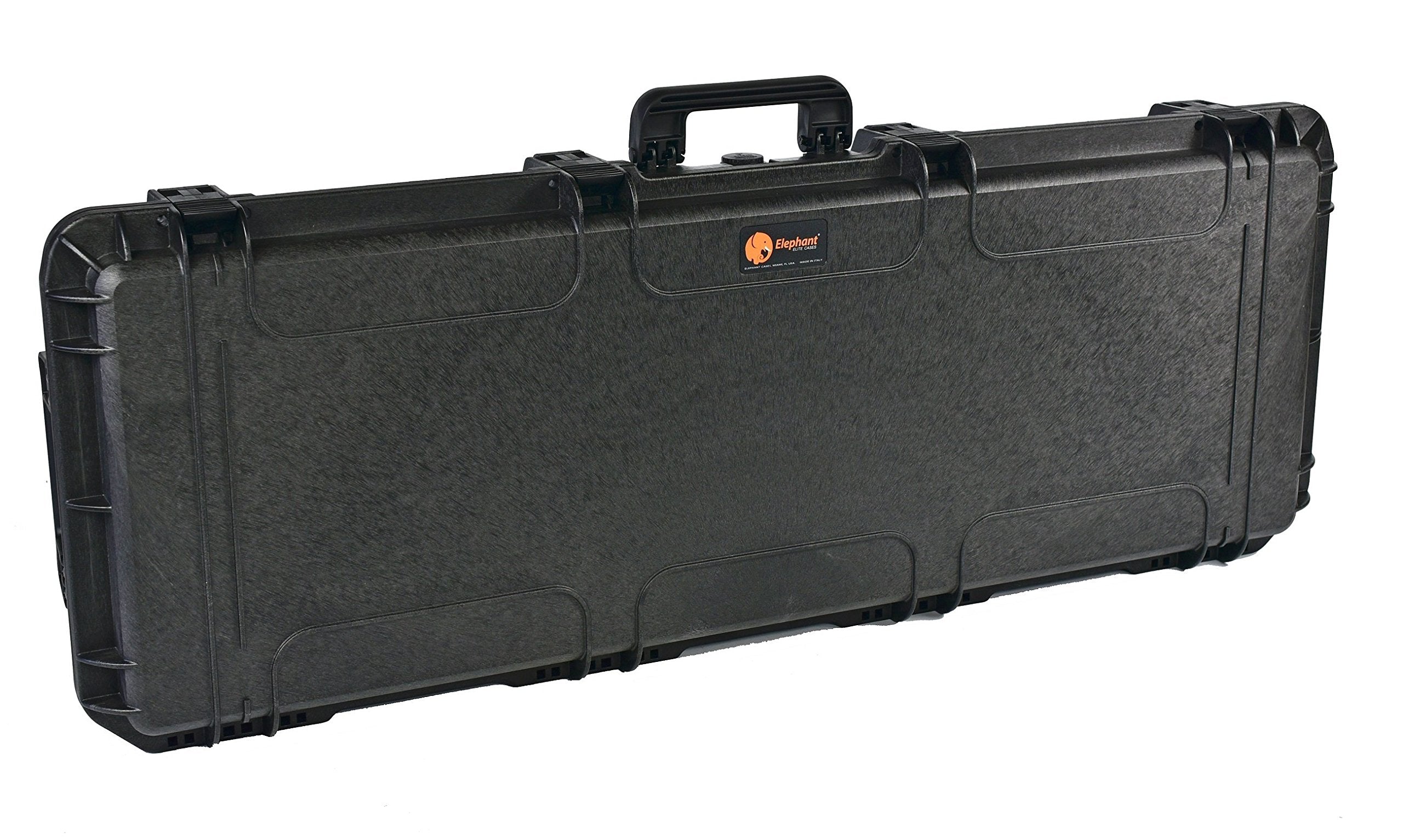 43" Waterproof Rifle Case With Convoluted Foam and Wheels for Hunting Long Rifle Shootgun with Magazines, Accessories or Handgun, Watertight Hard Plastic Elephant Elite EL4305W