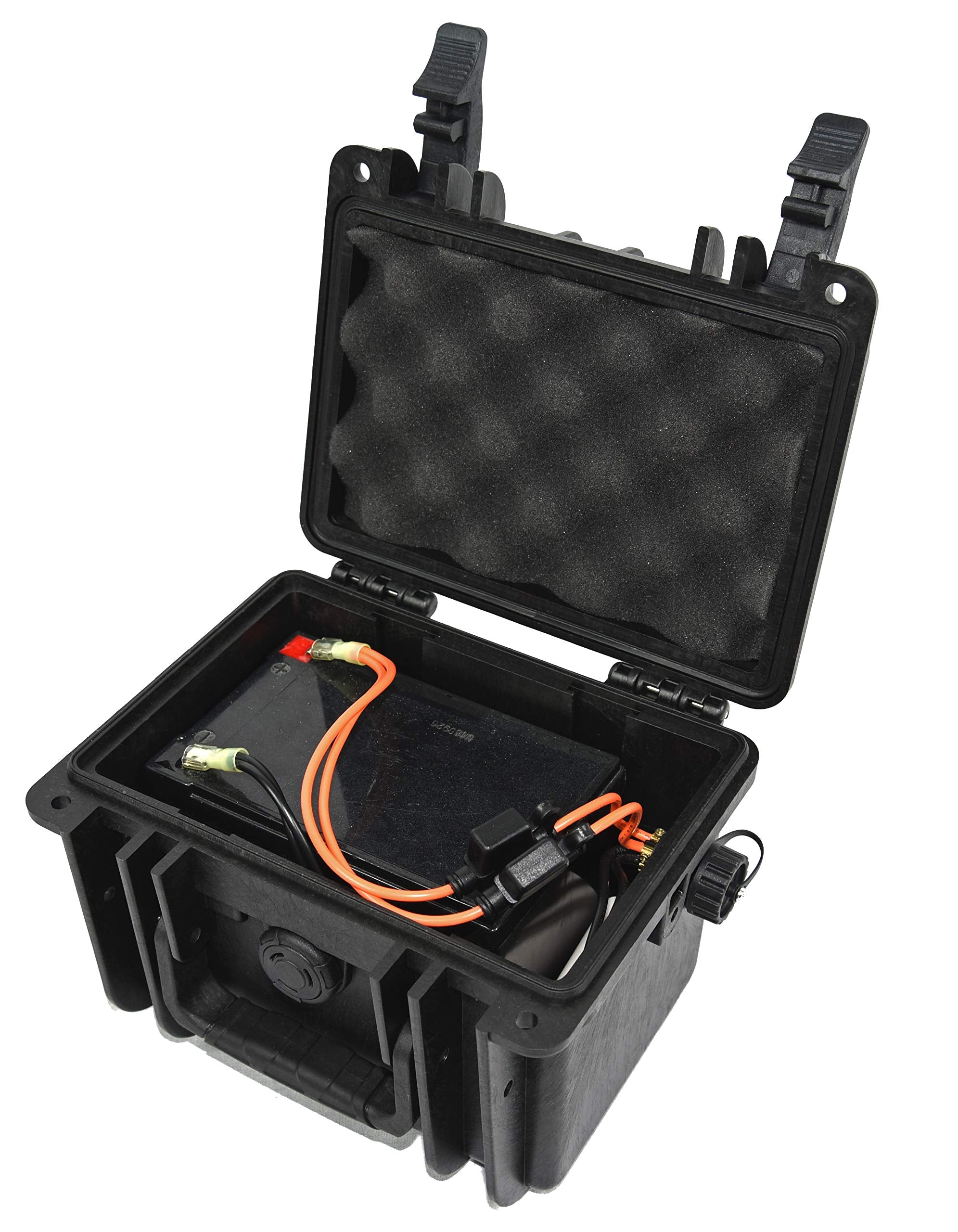 Elephant B100S4 Kayak Battery Box Waterproof Battery Enclosure for Powering GPS, Fish Finders, Led Lights, Aerator pump (4 pin Single)