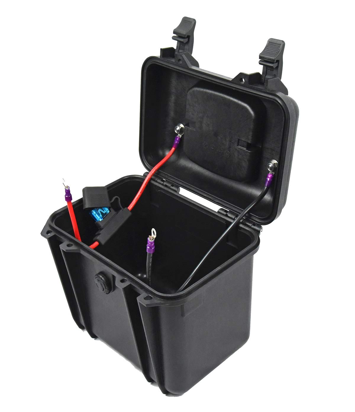 Voltage V55-PF Wateproof Battery Box Enclosure for 12V 55ah and 12v 50AH Lithium AGM and Sealed Lead batteries , good for Kayak fishing, Trolling motor battery box, small Boat or Solar Power Backup