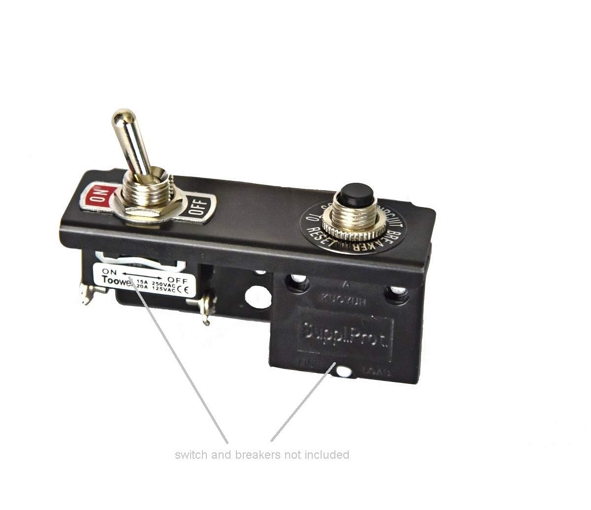 Bracket for Dual Panel Mount Electrical Components Like Push Button Circuit Breaker, Toggle Switch, Led Indicator Panel Mount Connector, Fuse and More