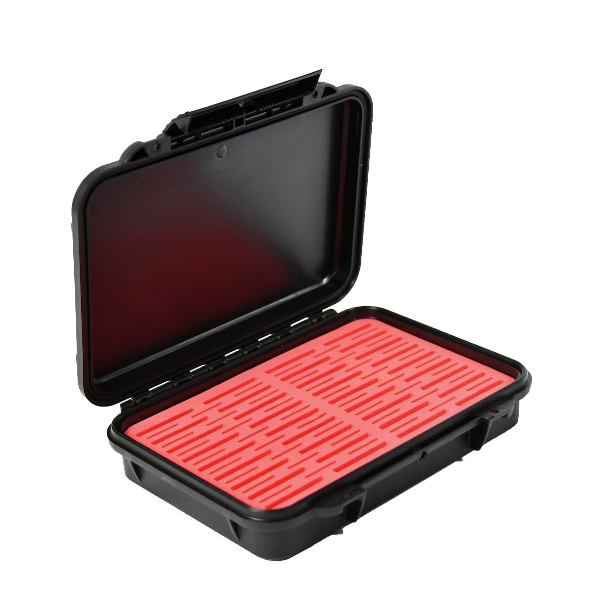 Waterproof Dust-Proof 48 SD / 36 CF, CFxpress or XQD High Capacity Professional Memory Card Protective Case EL4836MR Red Foam on Black Hard Case