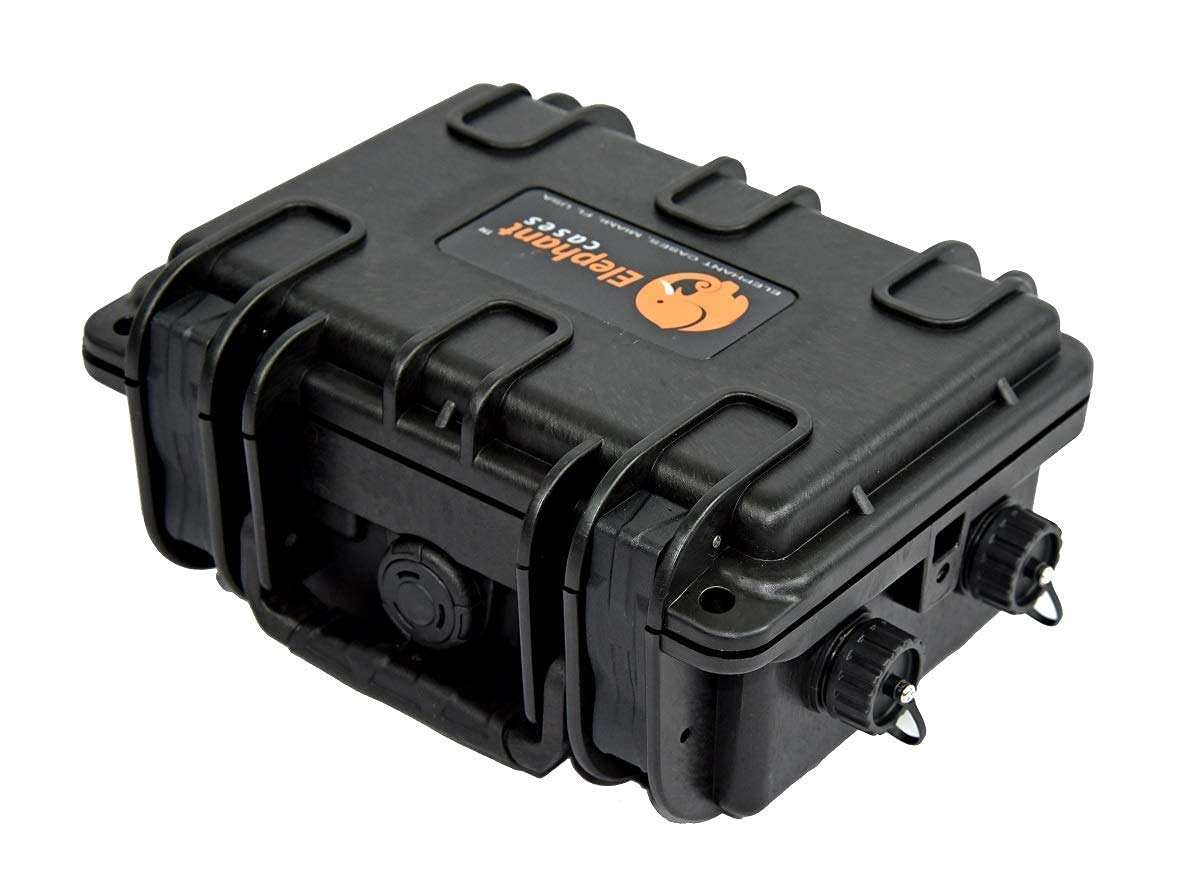 Elephant B095D2 Kayak Battery Box Waterproof Battery Enclosure for Powering GPS, Fish Finders, Led Lights, Aerator Pump (2 Pin Dual)