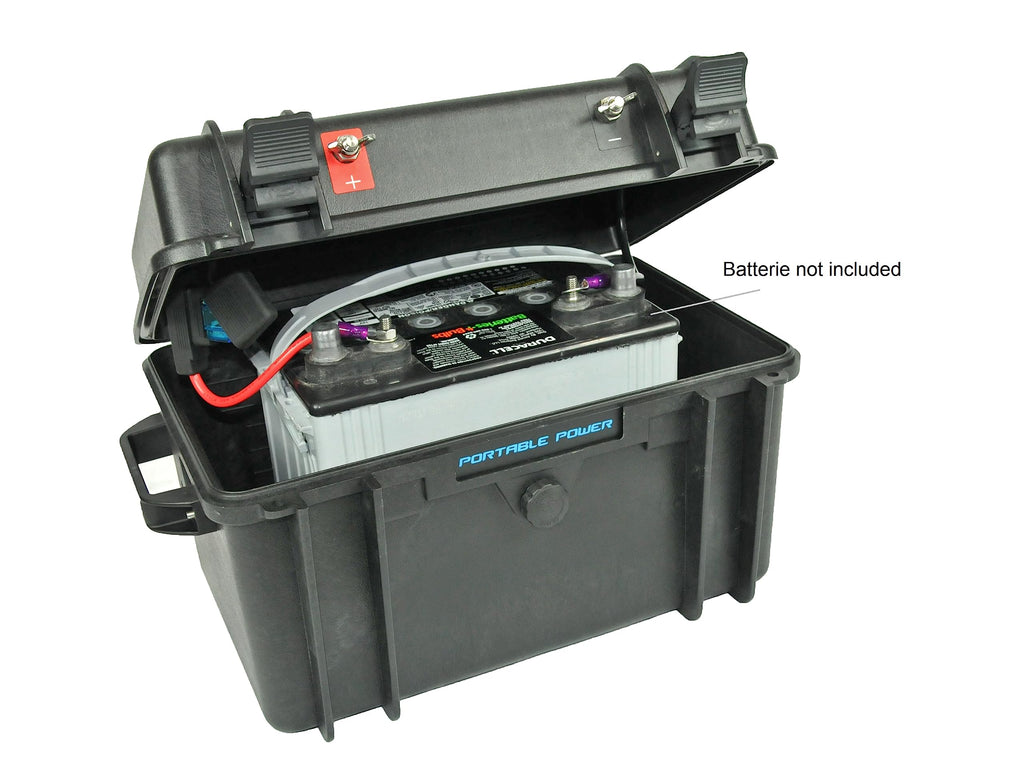 Trolling Motor Waterproof Battery Box for Group 24-27-31 Batteries and 12V 100AH Lithium, for Boating,Camping, Solar, Trailer and Much More.