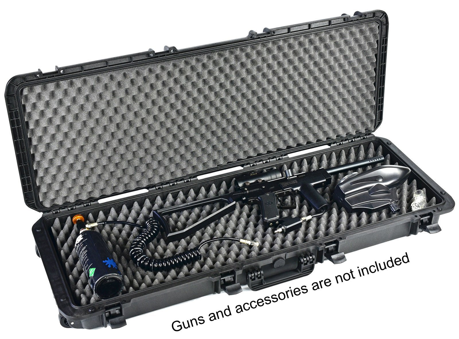 43" Waterproof Rifle Case With Convoluted Foam and Wheels for Hunting Long Rifle Shootgun with Magazines, Accessories or Handgun, Watertight Hard Plastic Elephant Elite EL4305W