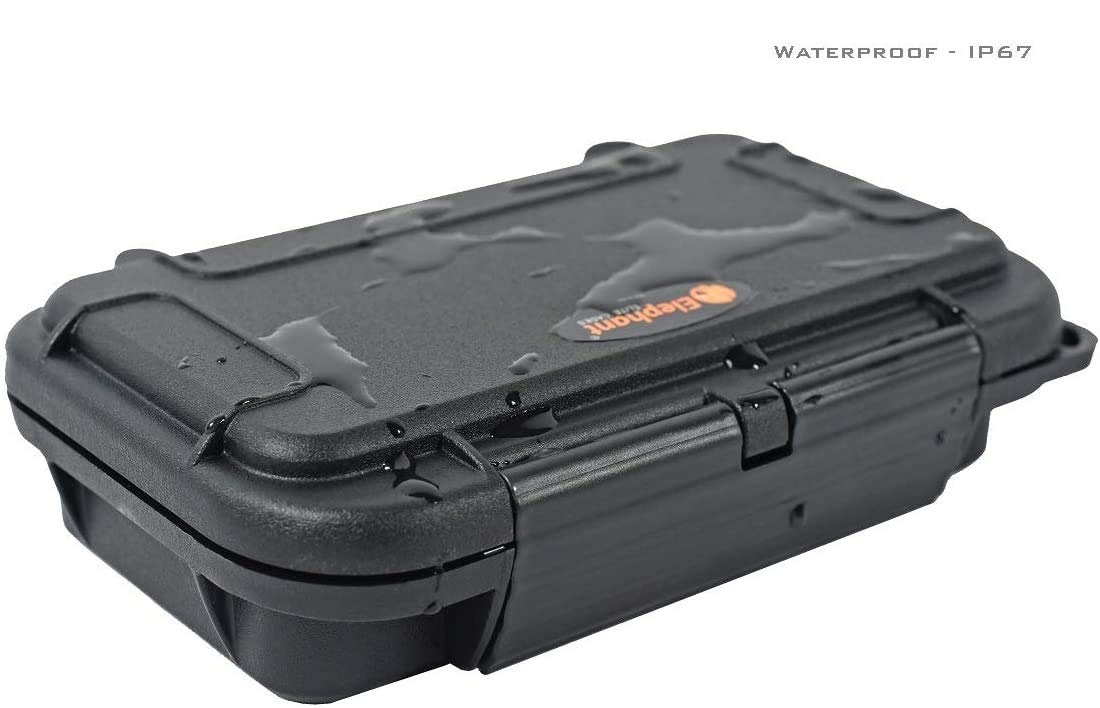Waterproof Dust-Proof Professional 26 SD Memory Card Protective Case ELSD-26BR Black Case with Red Foam.