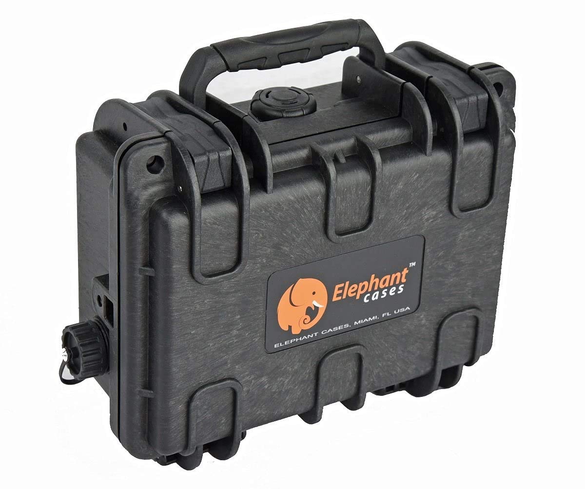 Elephant B095S4 Kayak Battery Box Waterproof Battery Enclosure for Powering GPS, Fish Finders, Led Lights, Aerator Pump (4 pin Single)