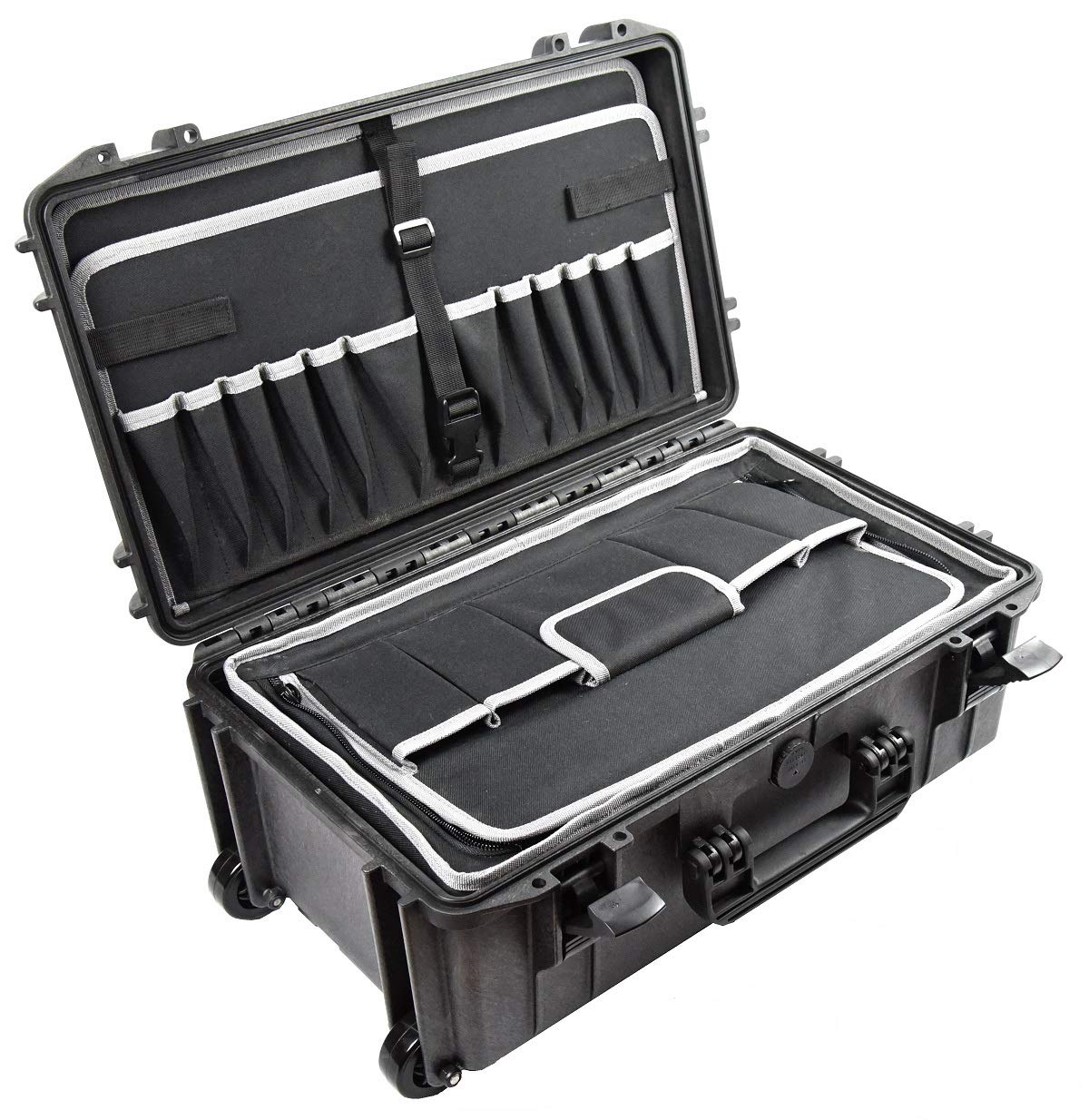 Tool Box Waterproof Technician/electrician tool organizer case, briefcase with Wheels Elephant EL2007TWC
