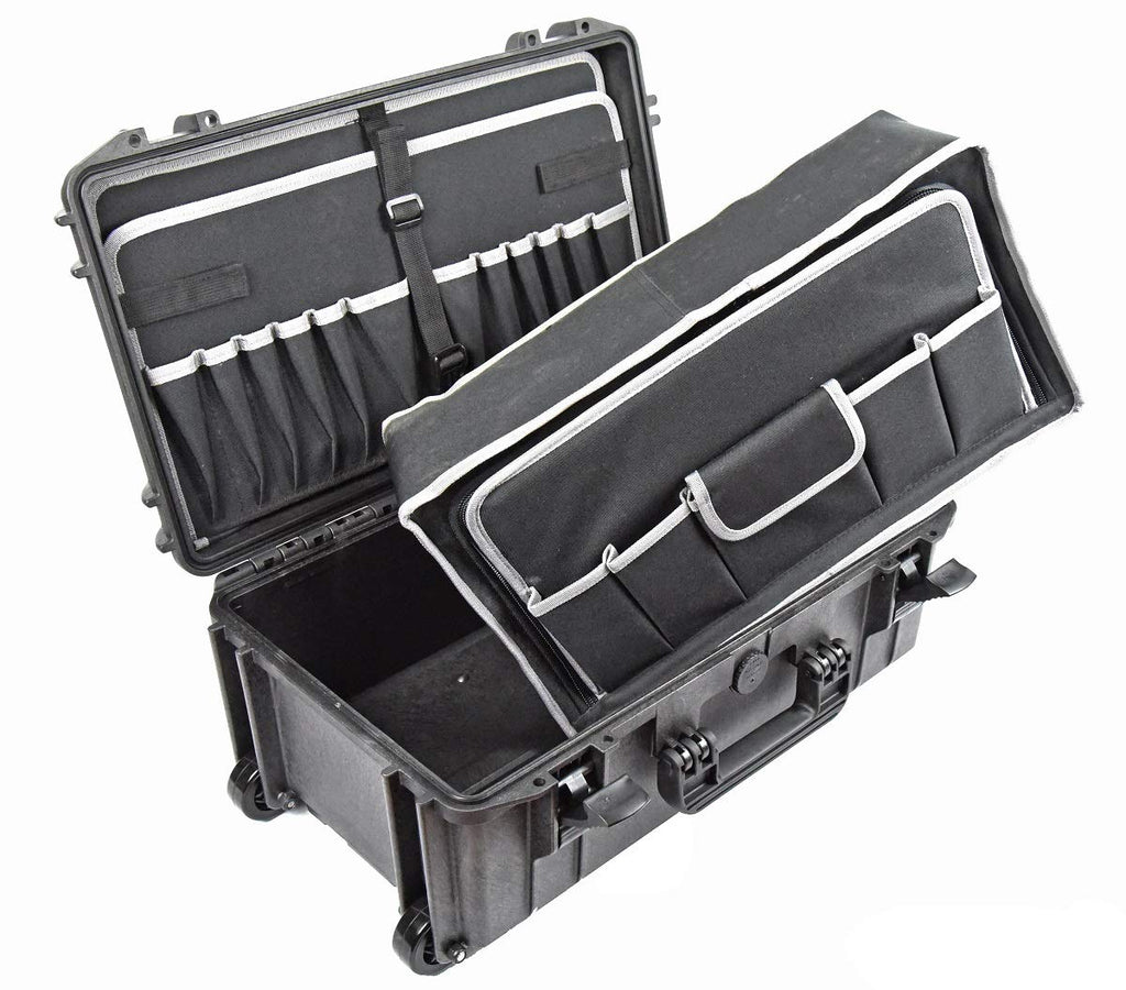 Tool Box Waterproof Technician/electrician tool organizer case, briefcase with Wheels Elephant EL2007TWC